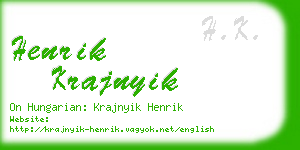 henrik krajnyik business card